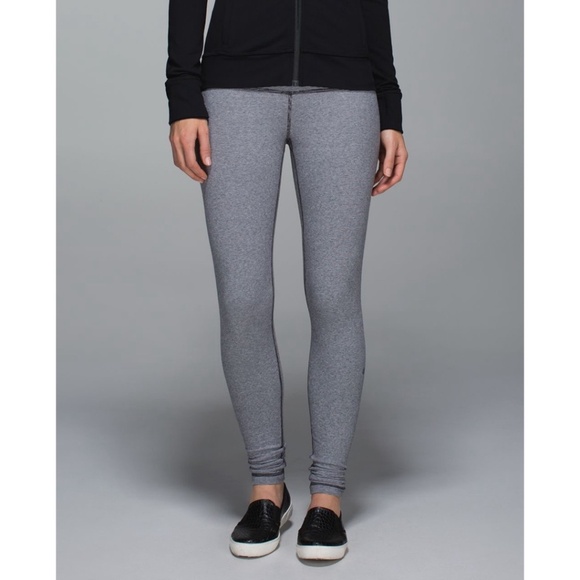 Lululemon Wunder Under Pant Cotton Stripe Black White Legging RARE - Picture 4 of 16